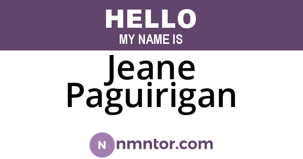 Jeane Paguirigan