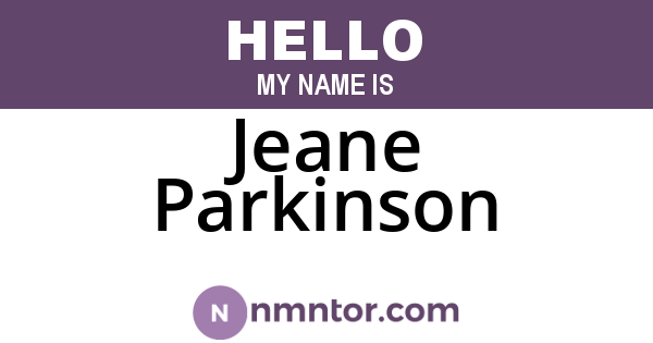 Jeane Parkinson
