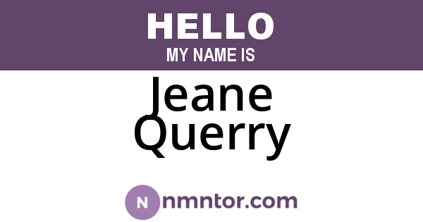 Jeane Querry