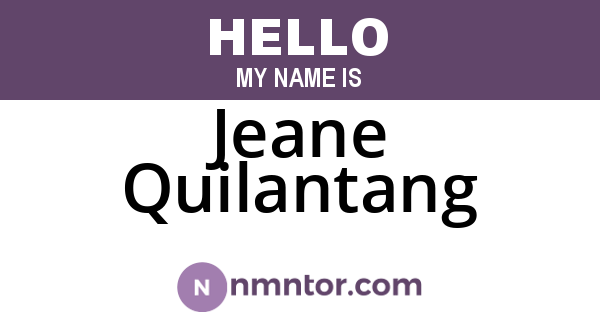 Jeane Quilantang
