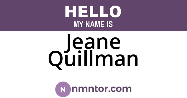 Jeane Quillman
