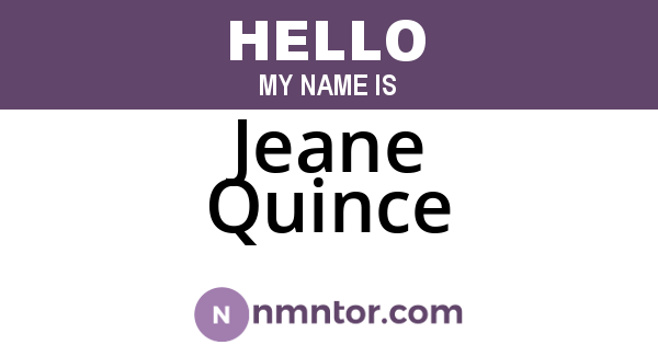 Jeane Quince