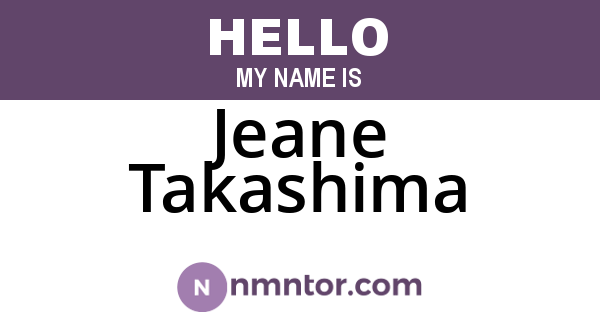Jeane Takashima