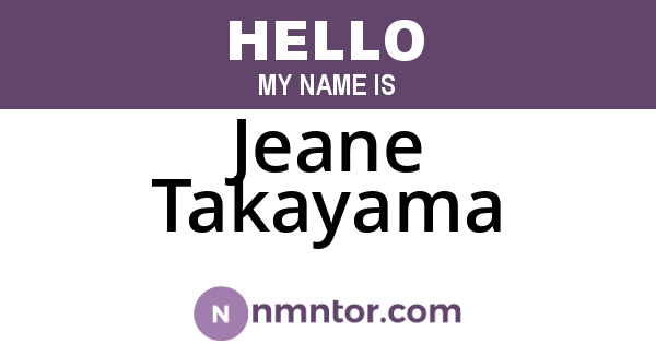 Jeane Takayama