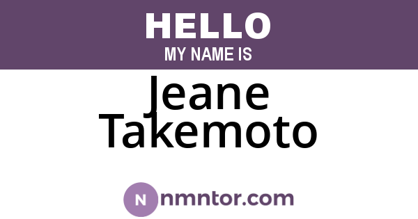 Jeane Takemoto