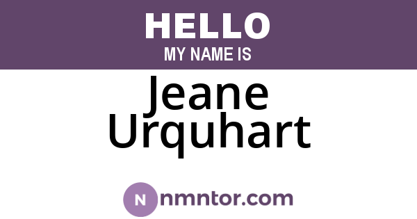 Jeane Urquhart