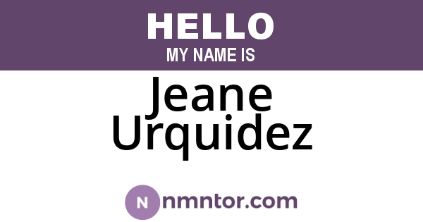 Jeane Urquidez