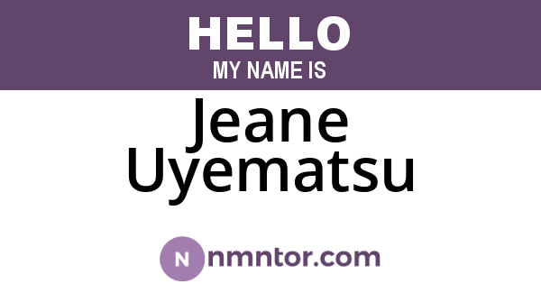 Jeane Uyematsu