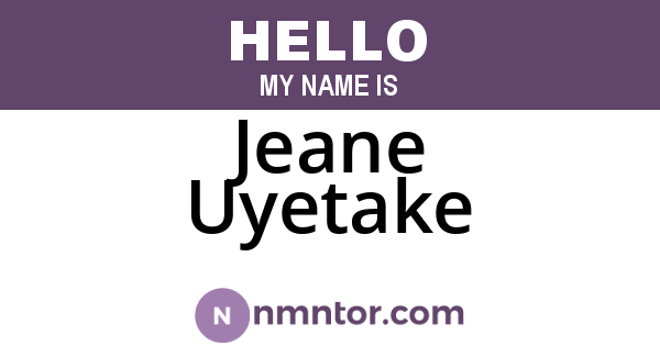 Jeane Uyetake