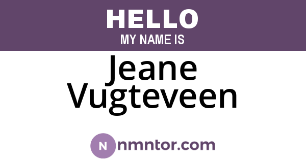 Jeane Vugteveen