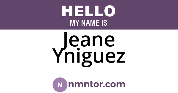Jeane Yniguez