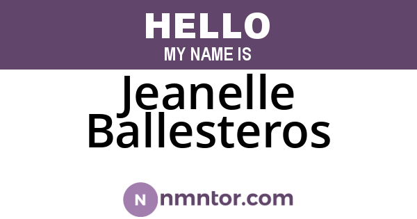Jeanelle Ballesteros