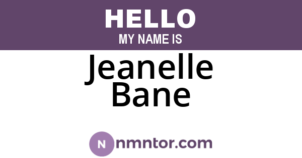 Jeanelle Bane