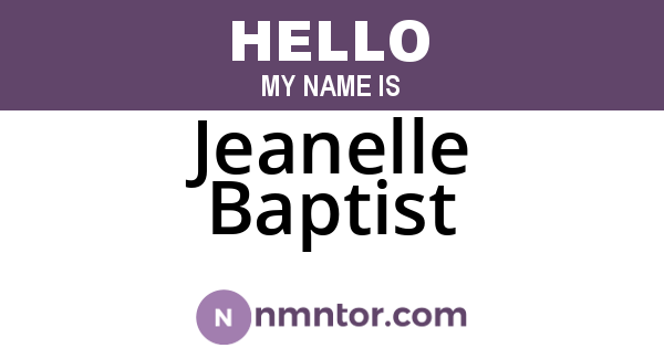 Jeanelle Baptist