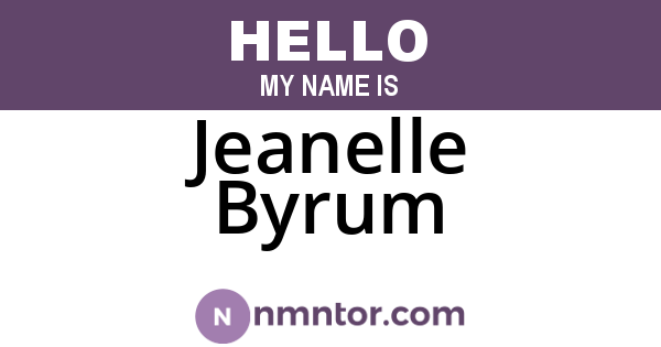 Jeanelle Byrum