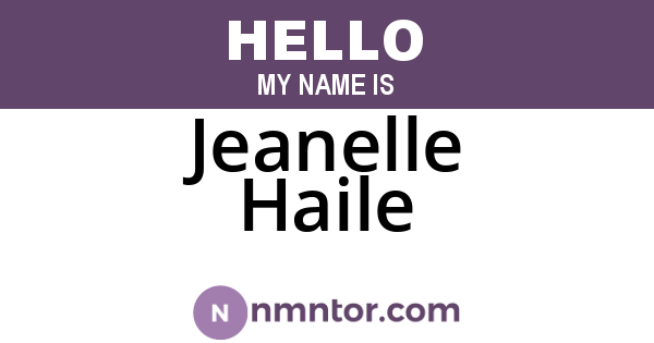 Jeanelle Haile