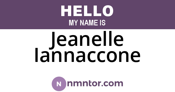Jeanelle Iannaccone