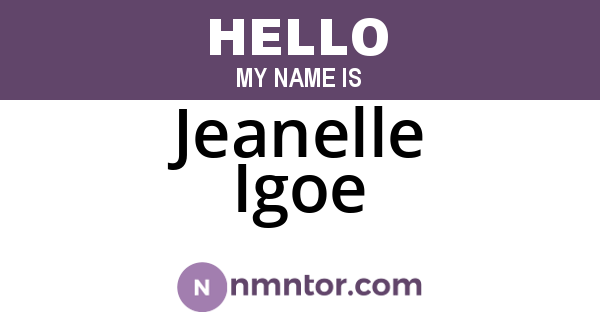 Jeanelle Igoe