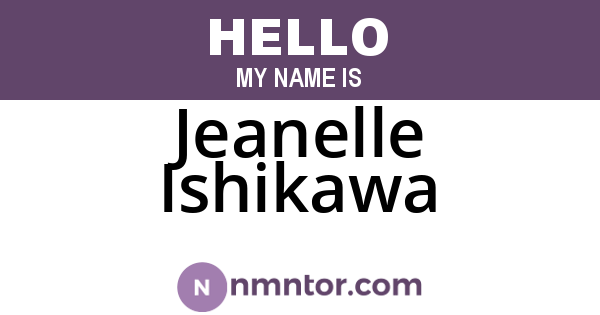 Jeanelle Ishikawa