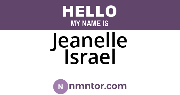 Jeanelle Israel