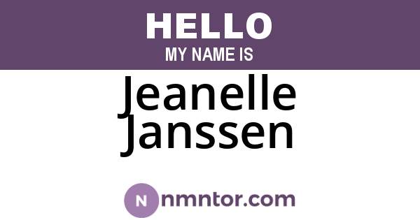 Jeanelle Janssen