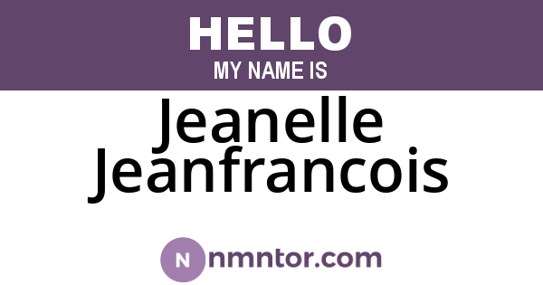 Jeanelle Jeanfrancois