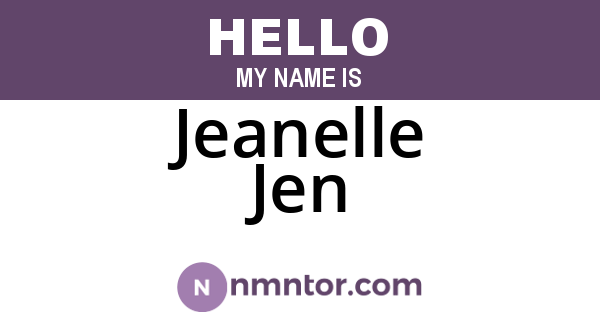 Jeanelle Jen