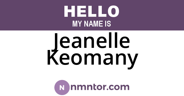 Jeanelle Keomany