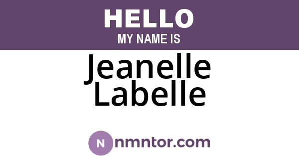 Jeanelle Labelle