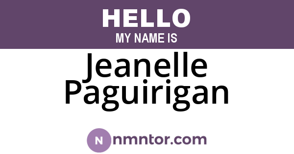 Jeanelle Paguirigan