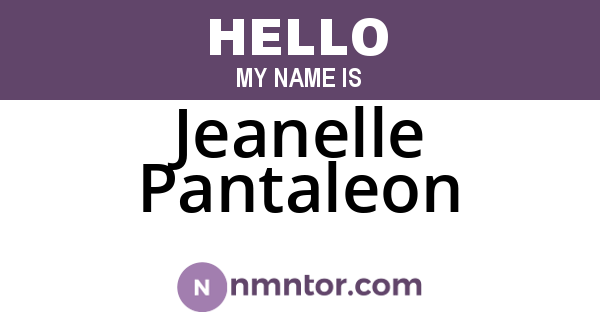 Jeanelle Pantaleon