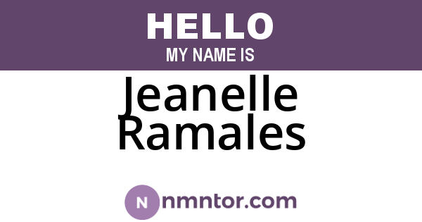 Jeanelle Ramales