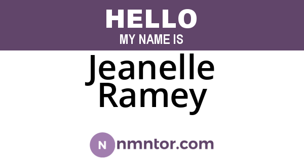 Jeanelle Ramey
