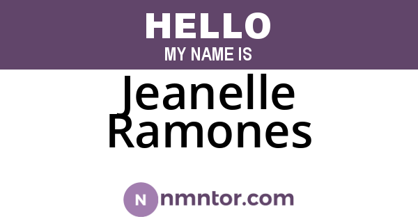 Jeanelle Ramones