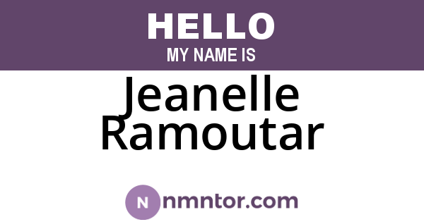 Jeanelle Ramoutar