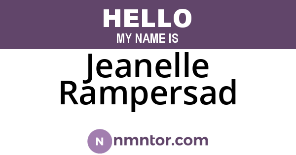 Jeanelle Rampersad