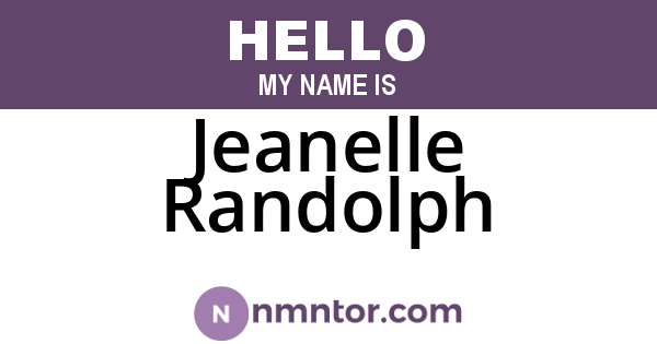 Jeanelle Randolph
