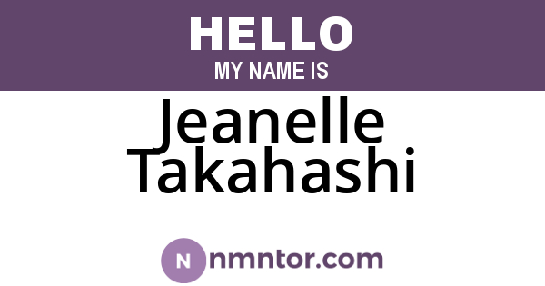 Jeanelle Takahashi