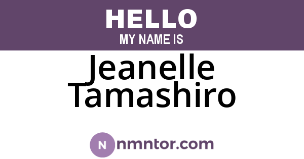 Jeanelle Tamashiro