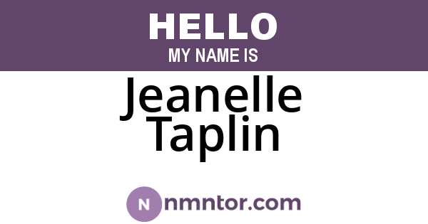Jeanelle Taplin