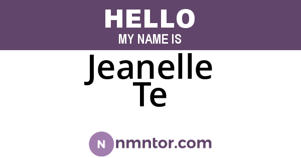 Jeanelle Te