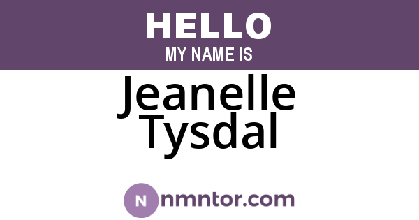 Jeanelle Tysdal