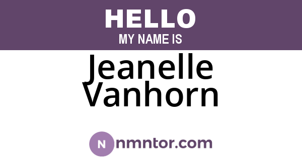 Jeanelle Vanhorn