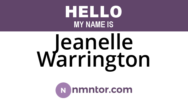 Jeanelle Warrington