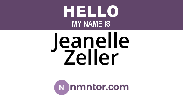 Jeanelle Zeller