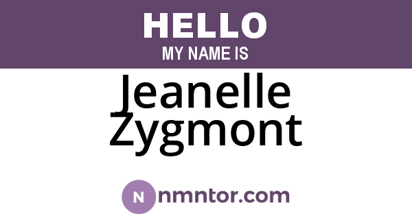 Jeanelle Zygmont