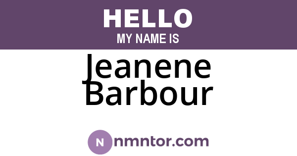 Jeanene Barbour