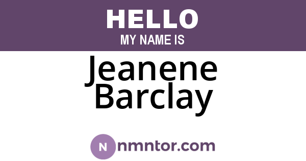 Jeanene Barclay