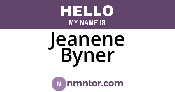 Jeanene Byner