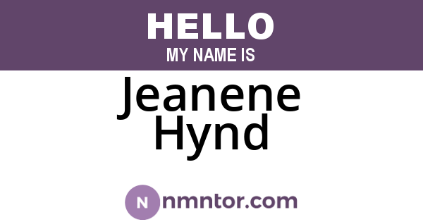 Jeanene Hynd